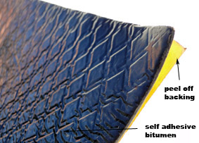 sound dampener pads - self adhesive mouldable bitumen automotive
