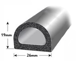 D shape profile SPONGE RUBBER hollow section EPDM