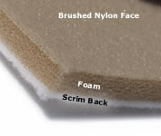 Headliner Material on Scrim foam, Brushed Nylon Face, Close up