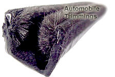 BE/9/2 automotive window channel (plush lining / metal inserts)